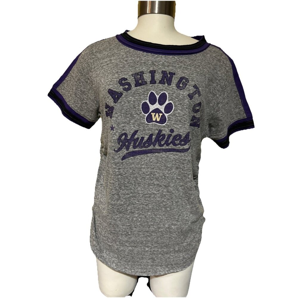 NEW Washington Huskies Colosseum Athletics Distressed Tee Shirt Women's M - Picture 2 of 10